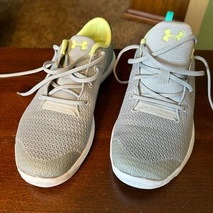 Under Armour Gray and Yellow Sneakers